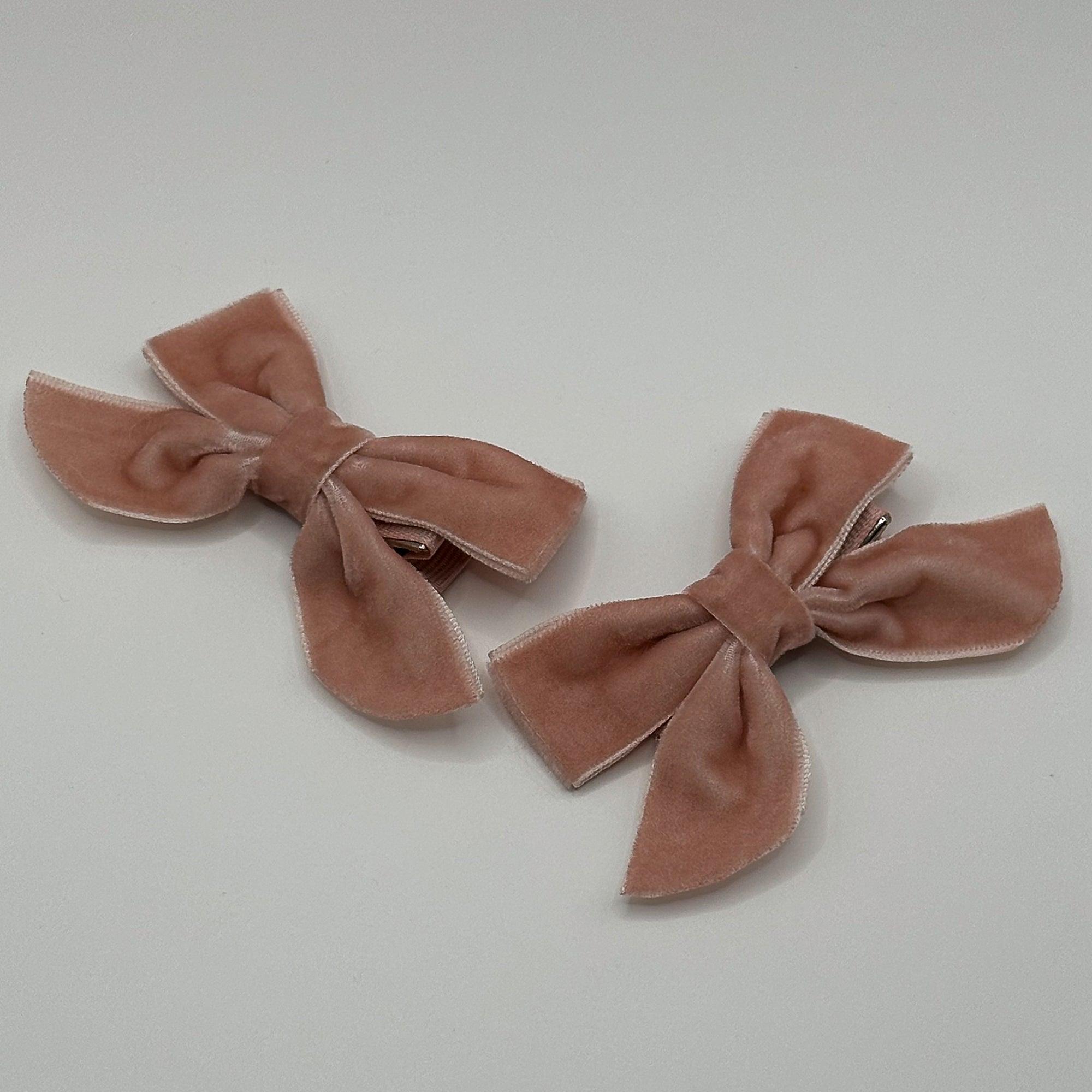 Bestseller | VELVET BUTTERFLY BOWS for Girls | Set of 2 Hair Clips | Perfect to Match Dresses and Outfits | Pink Series