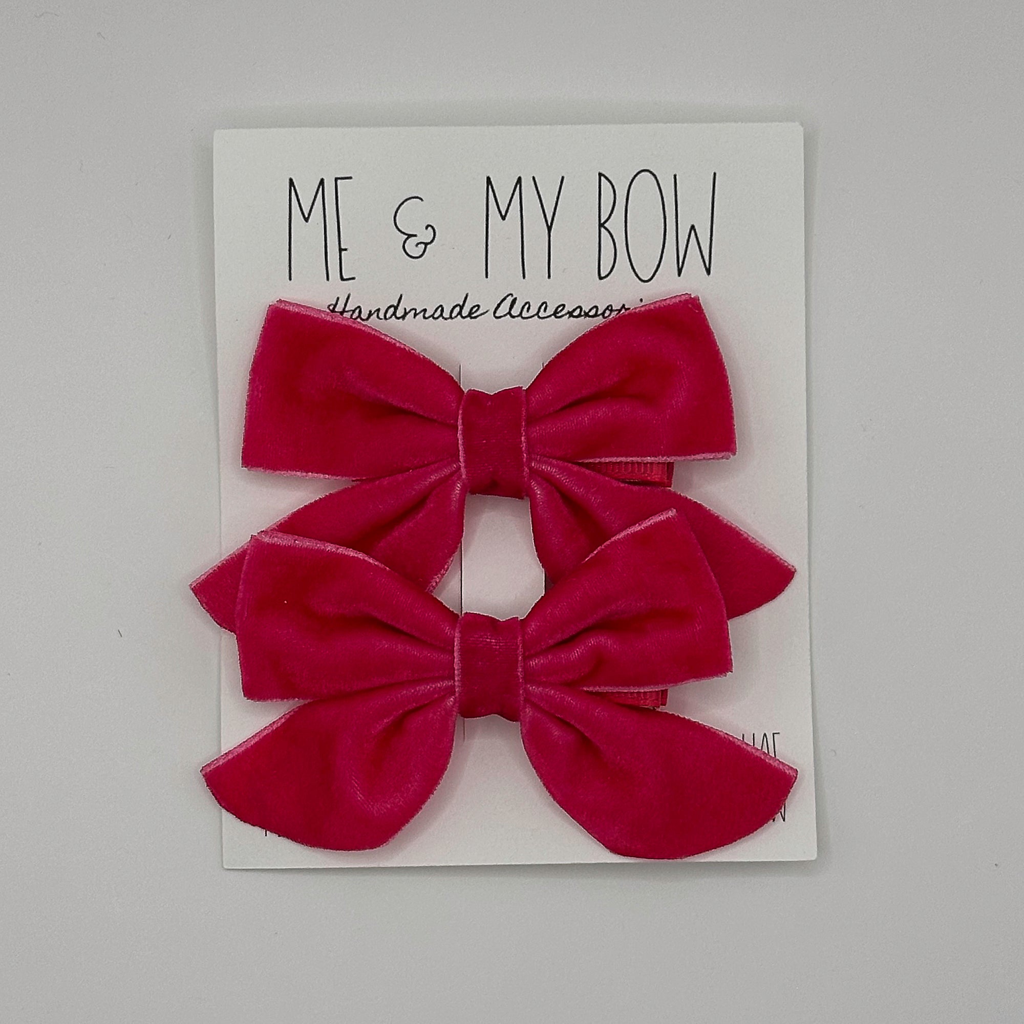 Bestseller | VELVET BUTTERFLY BOWS for Girls | Set of 2 Hair Clips | Perfect to Match Dresses and Outfits | Pink Series