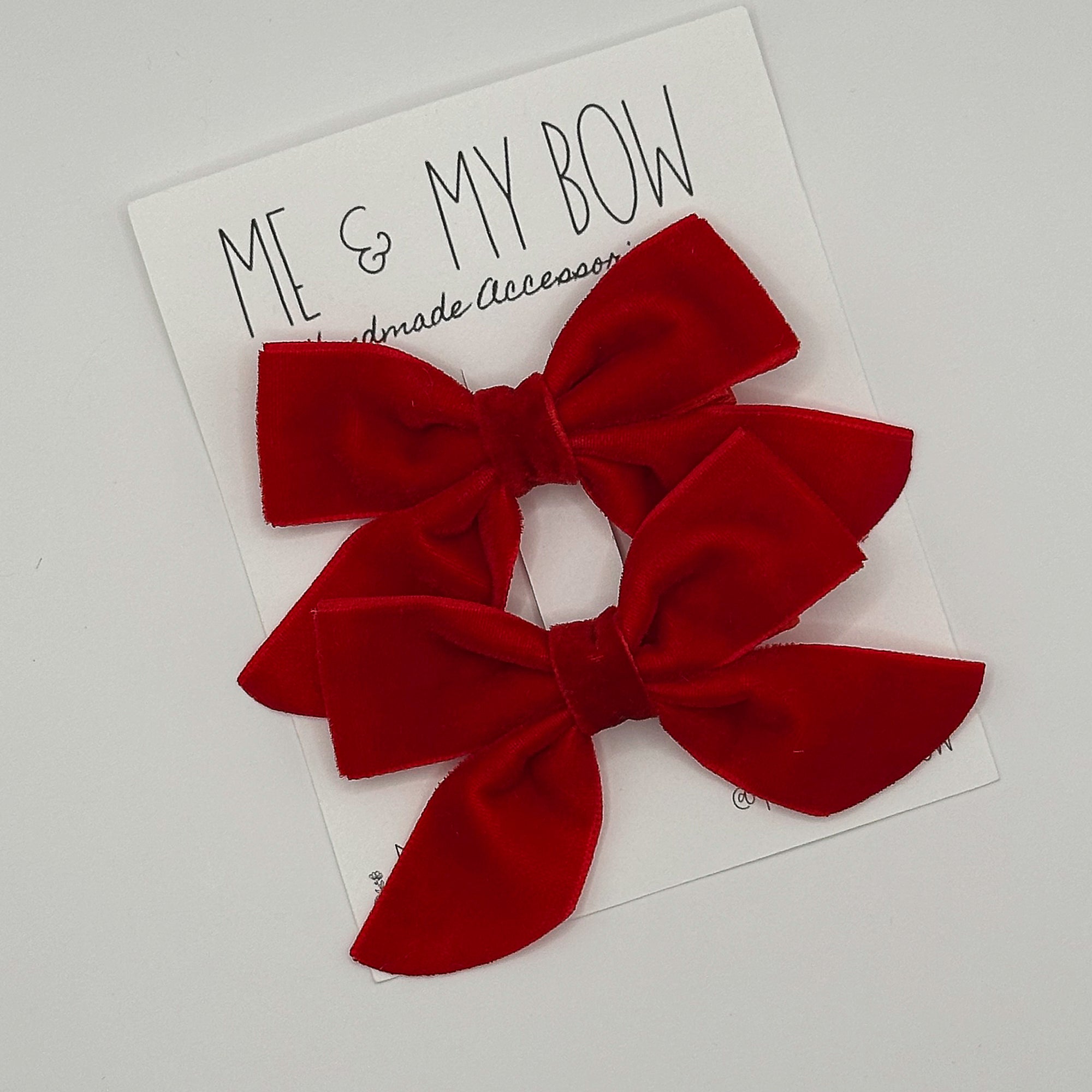 Bestseller | VELVET BUTTERFLY BOWS for Girls | Set of 2 Hair Clips | Perfect to Match Dresses, Outfits and School Uniforms