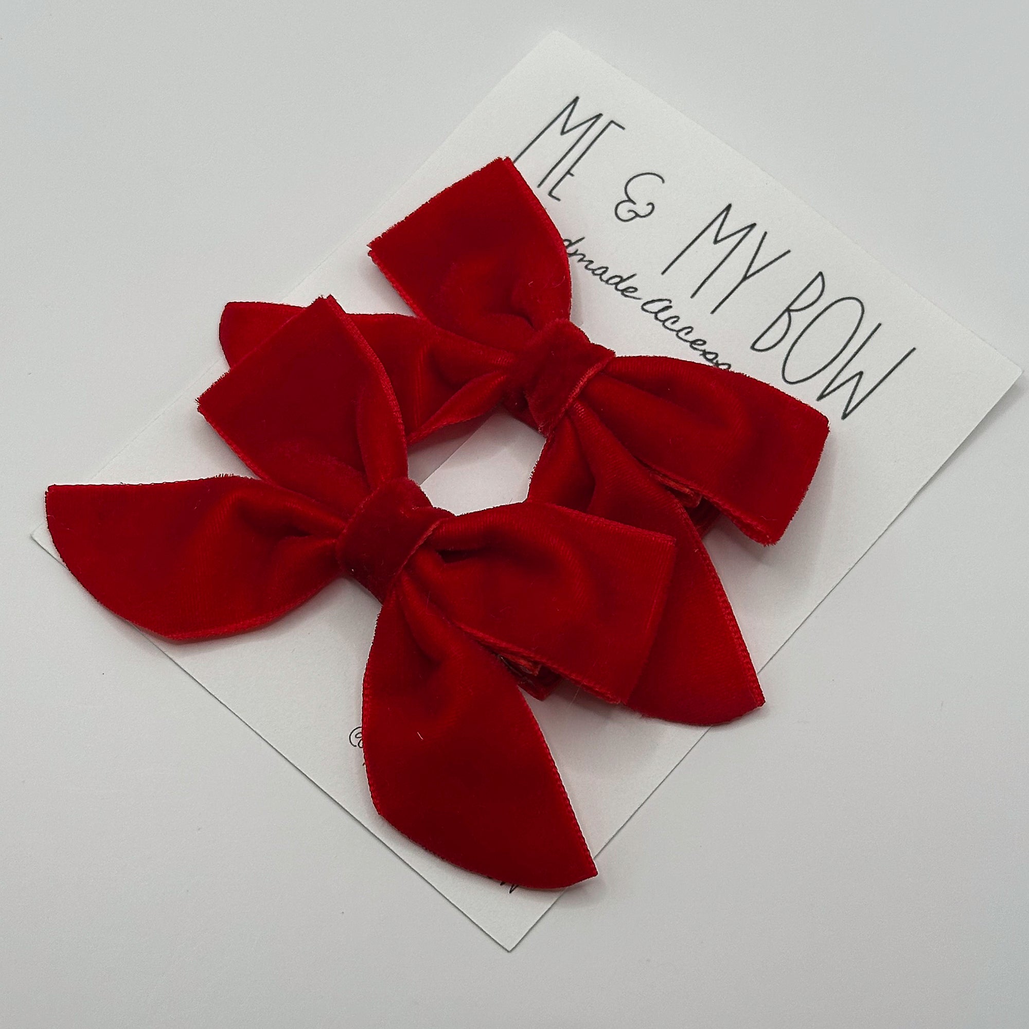 Bestseller | VELVET BUTTERFLY BOWS for Girls | Set of 2 Hair Clips | Perfect to Match Dresses, Outfits and School Uniforms