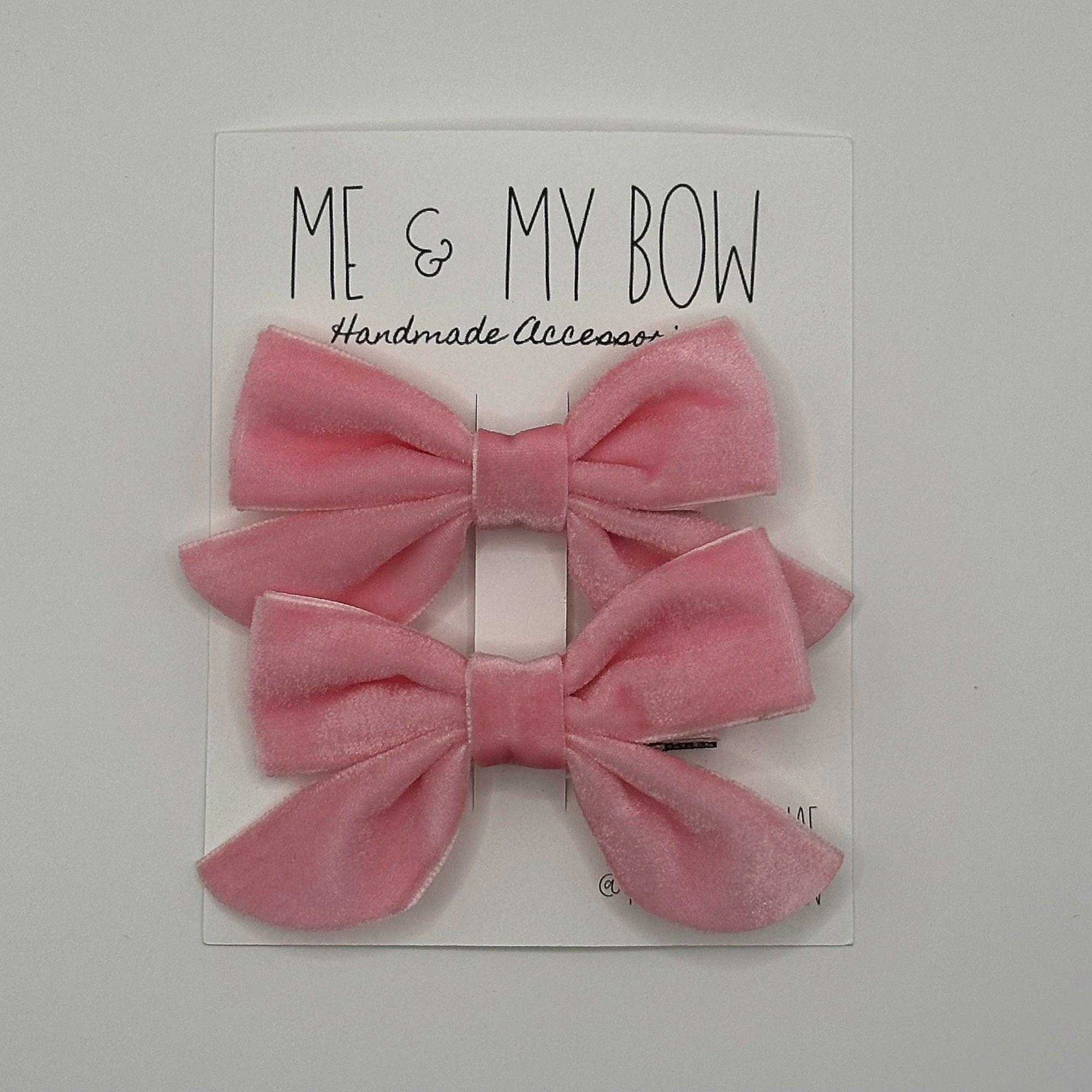 Bestseller | VELVET BUTTERFLY BOWS for Girls | Set of 2 Hair Clips | Perfect to Match Dresses and Outfits | Pink Series