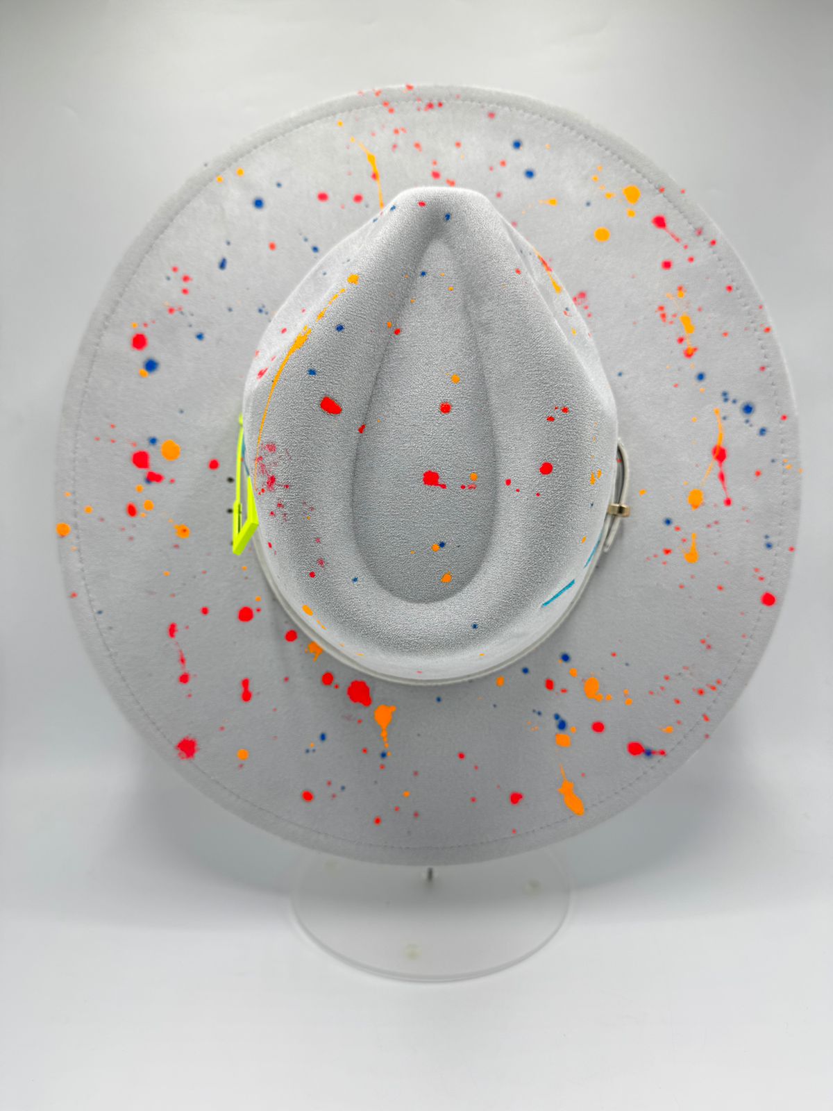 Hand painted wide brim fedora