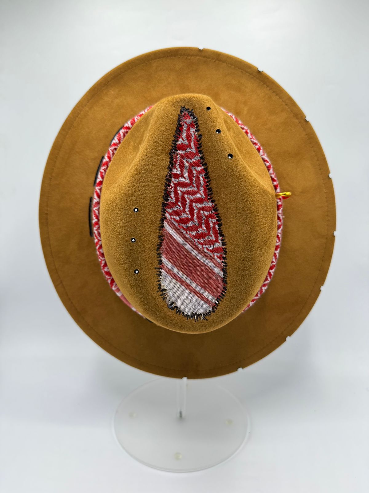 Arabic inspired suede fedora