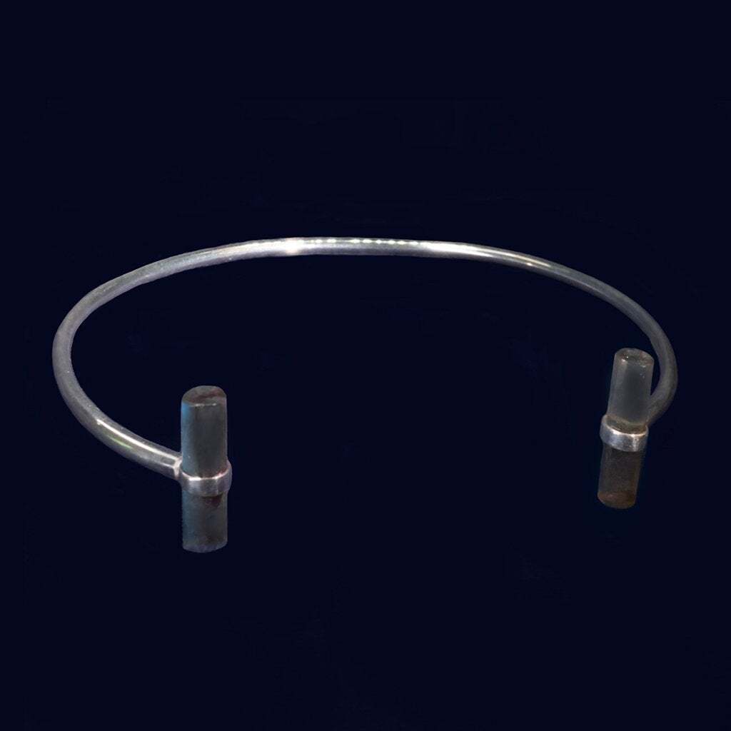 Labradorite Torque Collar Sterling Silver