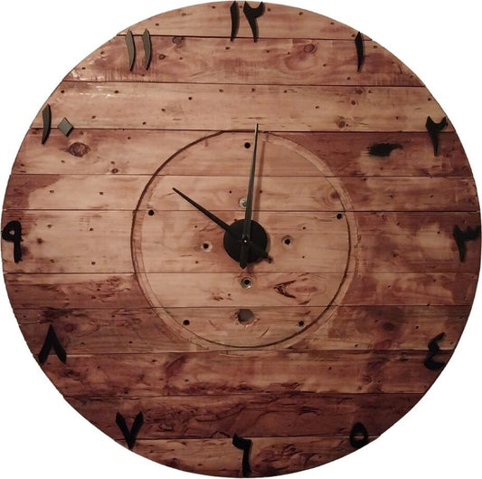 Large  Beautiful design Wooden Clock Arabic Numbers and 1.3 Mtr Diameter