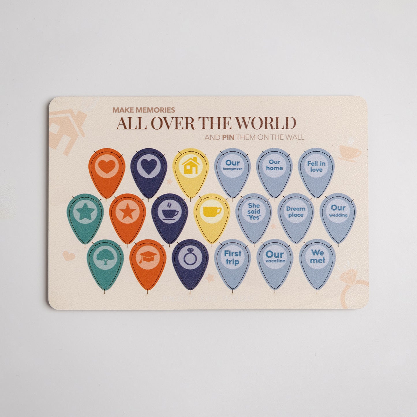 Enjoy The Wood Location Pins - Perfect Map Markers for Tracking Travels - Ideal for Decorating Wooden World Maps