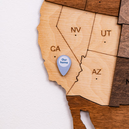 Enjoy The Wood Location Pins - Perfect Map Markers for Tracking Travels - Ideal for Decorating Wooden World Maps