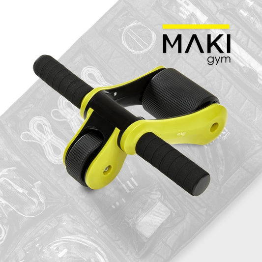 MAKI gym - Foldable Abwheel: Premium Quality, Heavy duty, foldable and double wheel