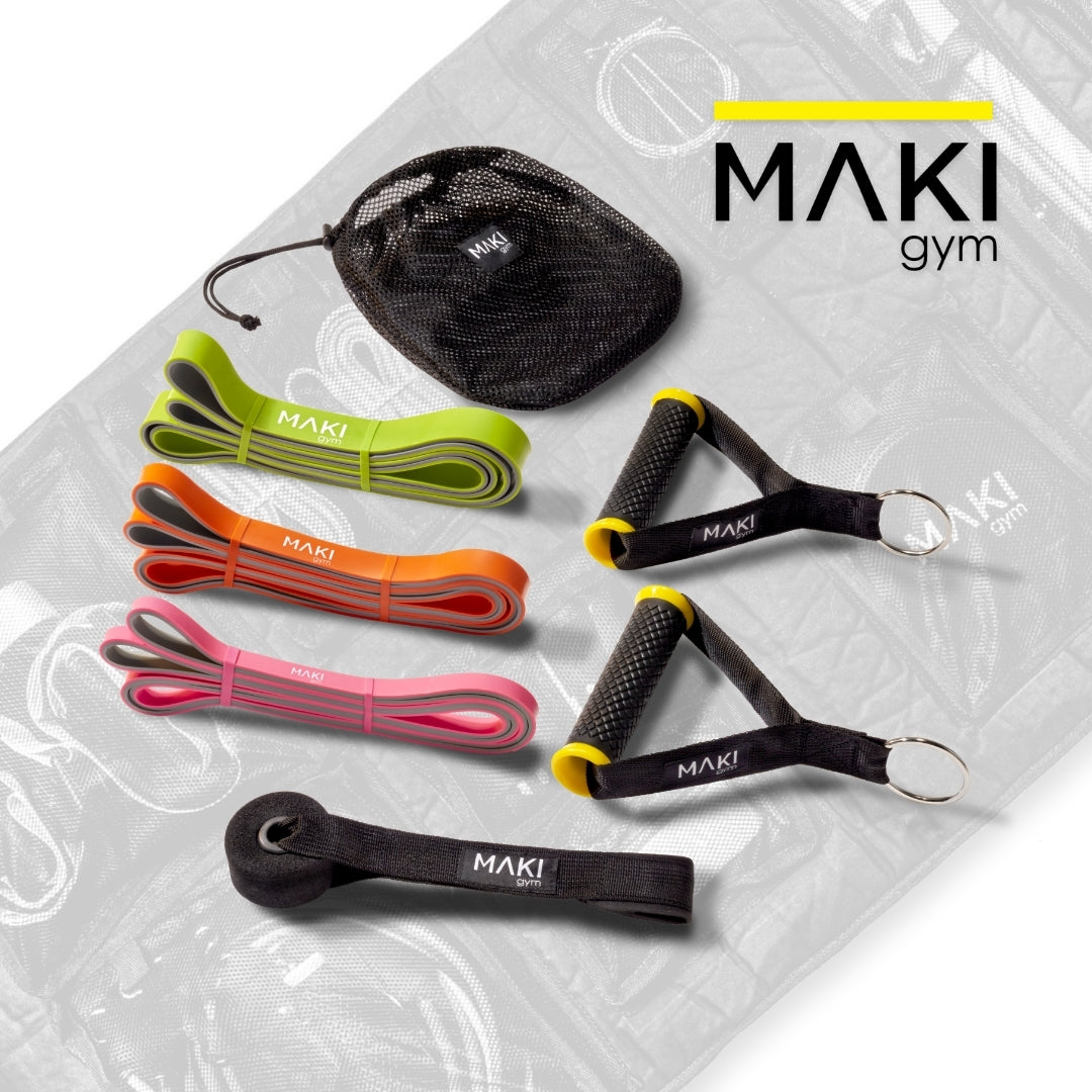 MAKI gym - Resistance Band Set: Double Layer, Premium Quality Pull up Band set.