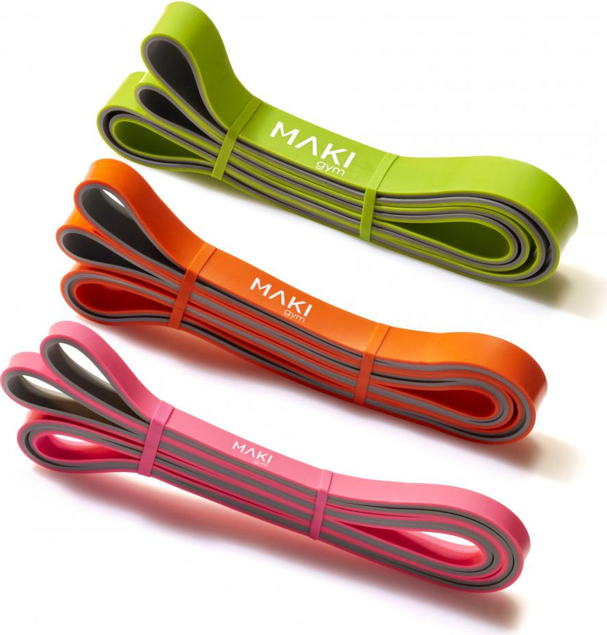 MAKI gym - Resistance Band Set: Double Layer, Premium Quality Pull up Band set.