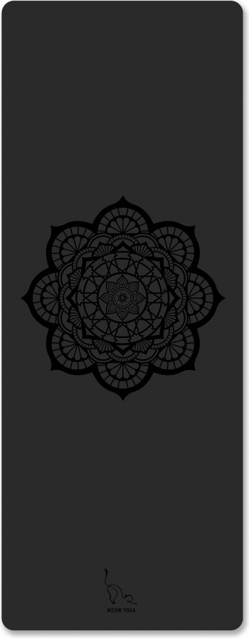 Meow Yoga - Black Mandala Yoga Mat