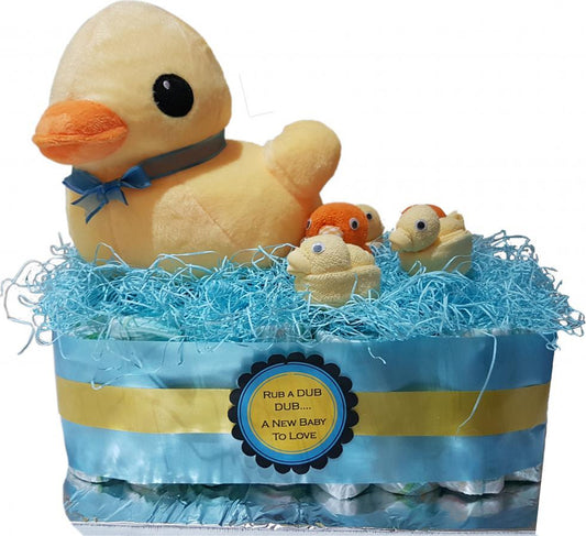 Mother Duck & her little ducklings nappy diaper cake by Bumpp2Babyy / Baby shower gift / new baby gift / gender neutral baby gift