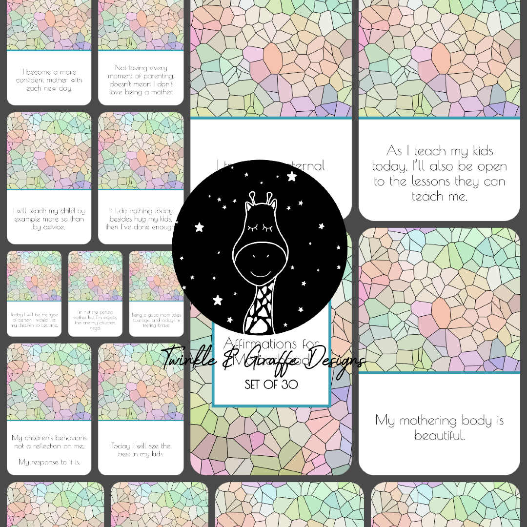 Motherhood Mosaic Affirmation Cards - Set of 30