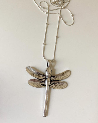 Oversized dragonfly pendant