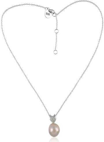 Pearl and Zircon Pendant Sterling Silver