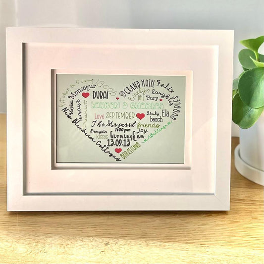 Personalised Heart (with Mount)