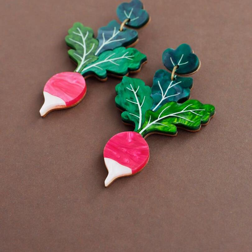 Radish Statement Earrings