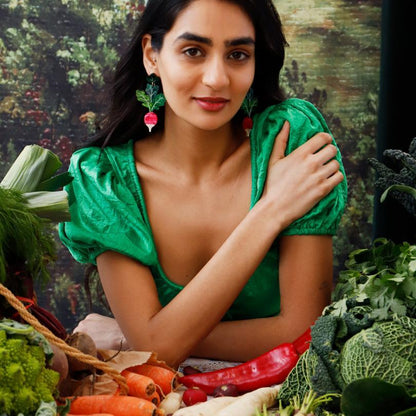 Radish Statement Earrings