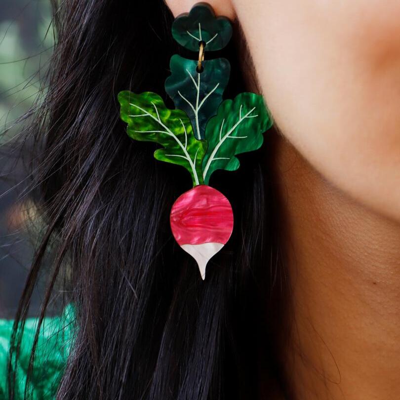 Radish Statement Earrings