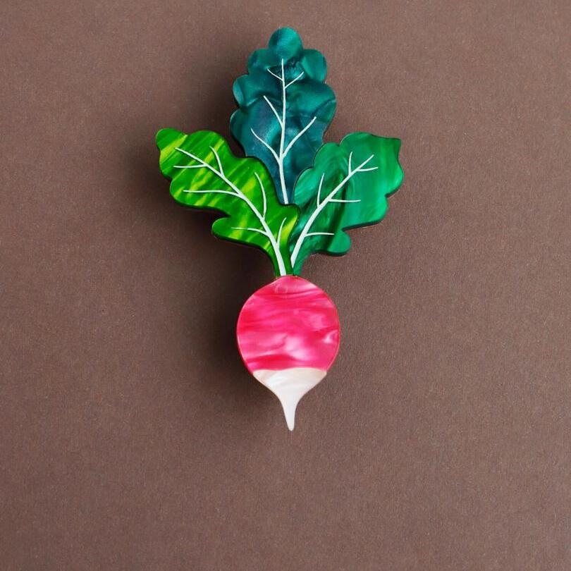 Radish Brooch