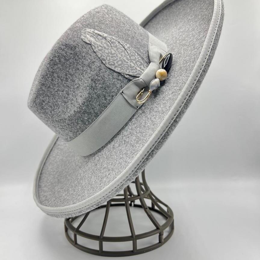 Revolve brim grey fedora