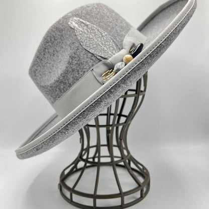 Revolve brim grey fedora