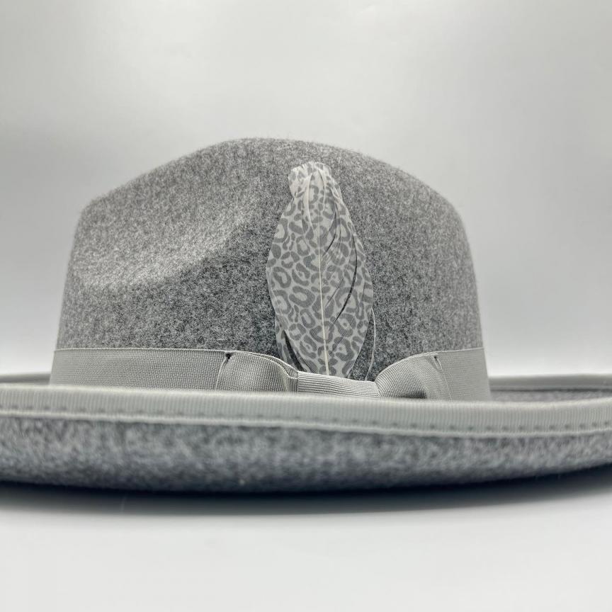 Revolve brim grey fedora