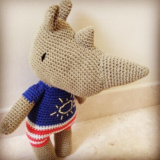 Ronnie the Rhino - Crochet cuddly toy