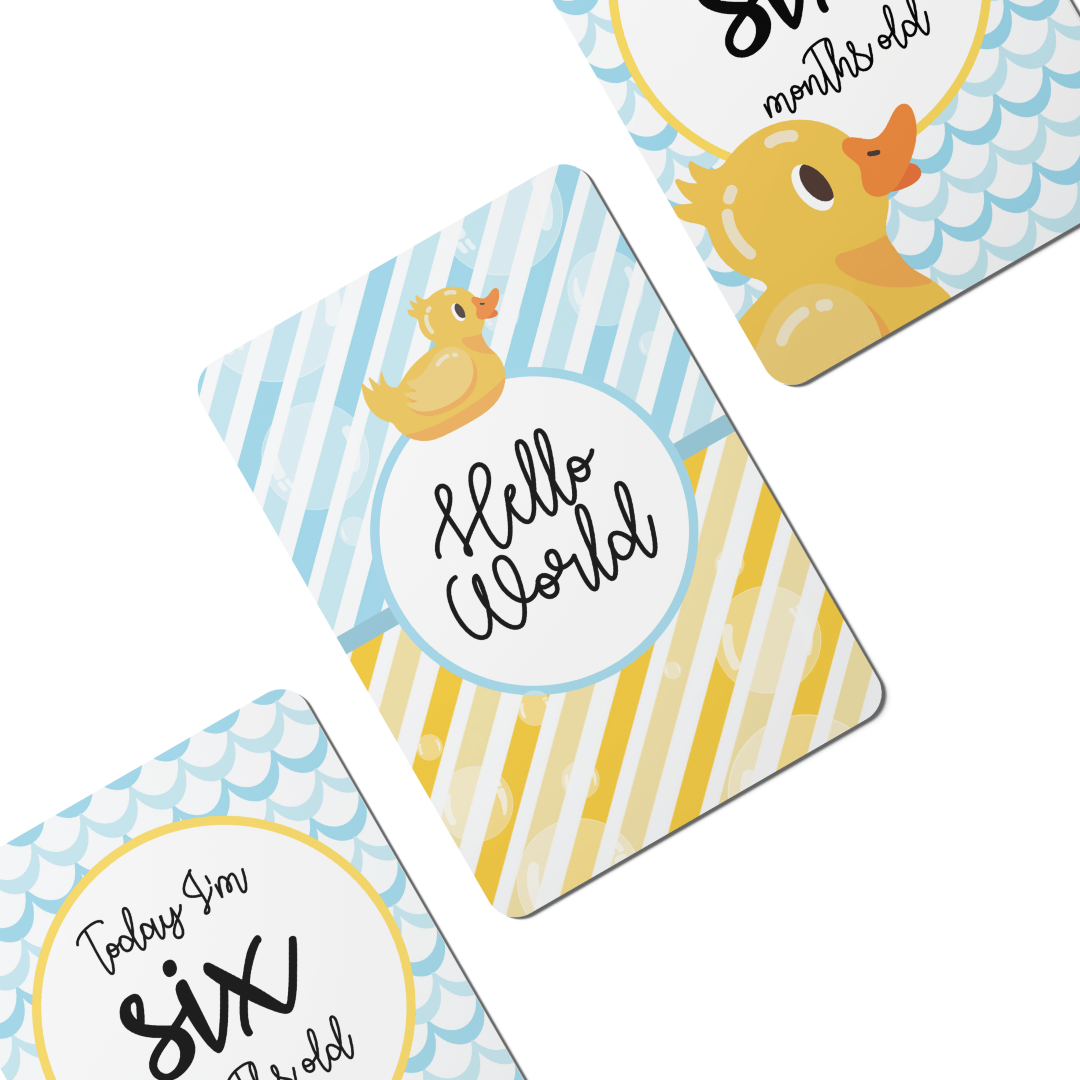 Rubber Ducky Baby Milestone Cards - Set of 25