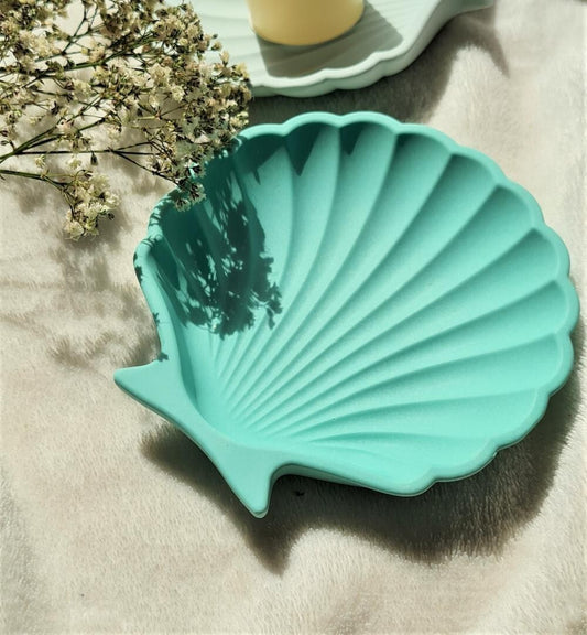 Shell design decorative Dish (Turquoise )