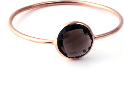 Smoky Quartz Bangle Sterling Silver