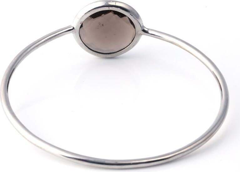 Smoky Quartz Bangle Sterling Silver