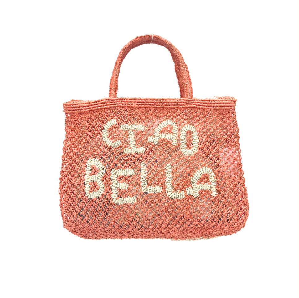 Ciao Bella Jute Bag S Peach - Saffron Souk 4 The Jacksons