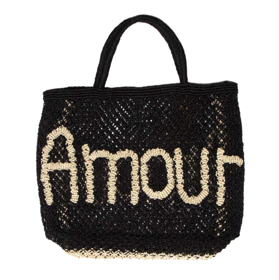 Amour Jute Bag S Black - Saffron Souk 4 The Jacksons