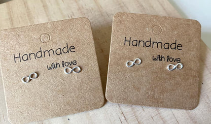 Sterling silver Infinity stud earrings