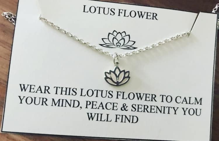 Sterling Silver Lotus Flower Necklace