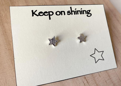 Sterling Silver Star Stud Earrings