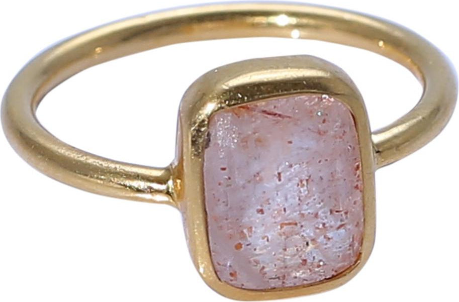 Sunstone Bezel Set Ring Sterling Silver