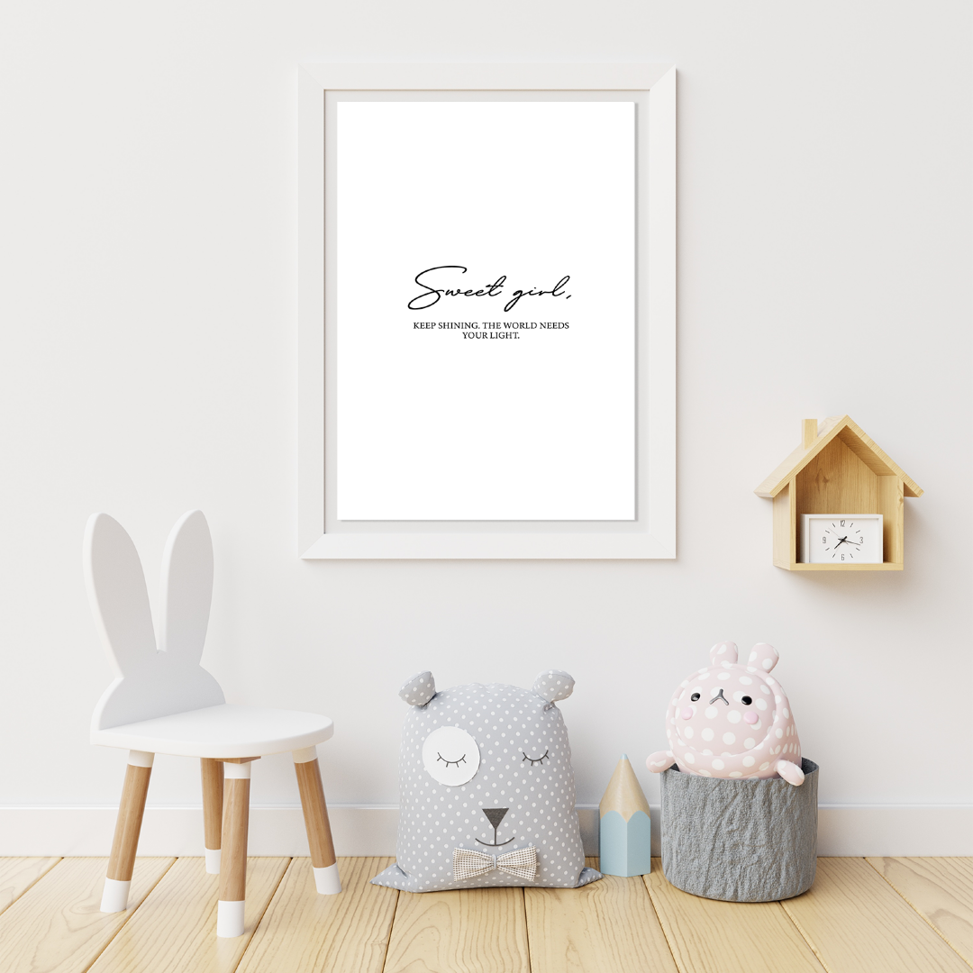 Sweet Girl Poster Print (A3 , No Frame)