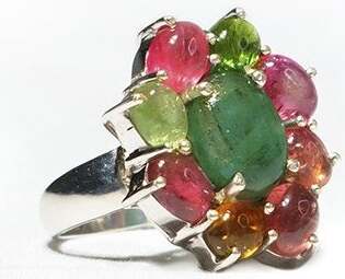 Tourmaline Ring Sterling Silver