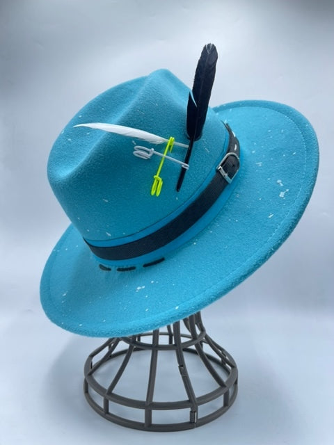 Turquoise fedora