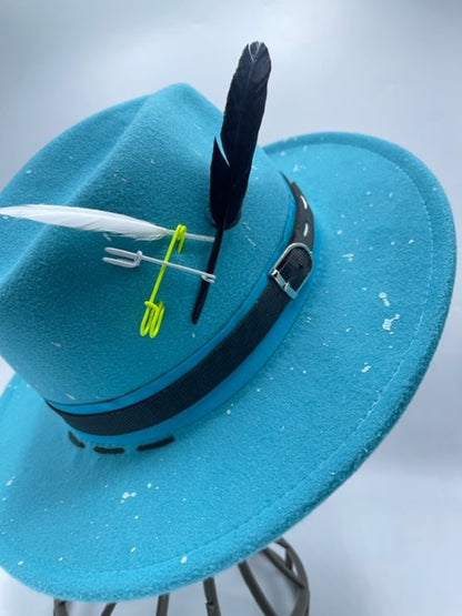 Turquoise fedora