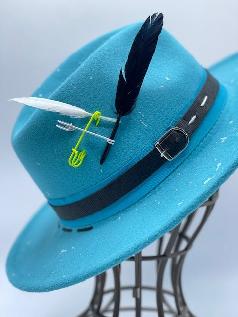 Turquoise fedora