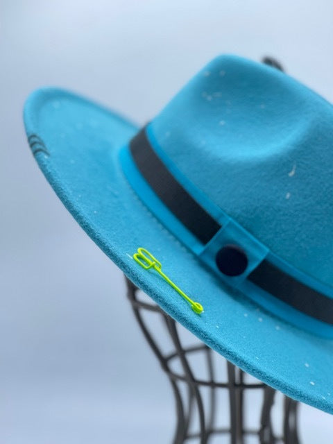 Turquoise fedora