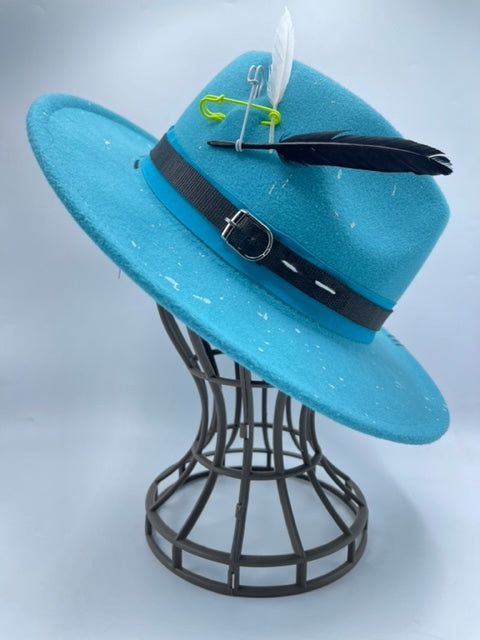 Turquoise fedora