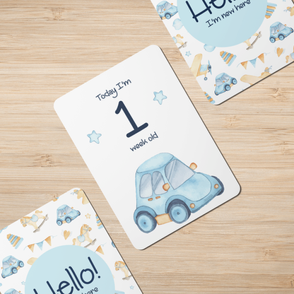 Twinkle Car Baby Milestone Cards - Set of 25