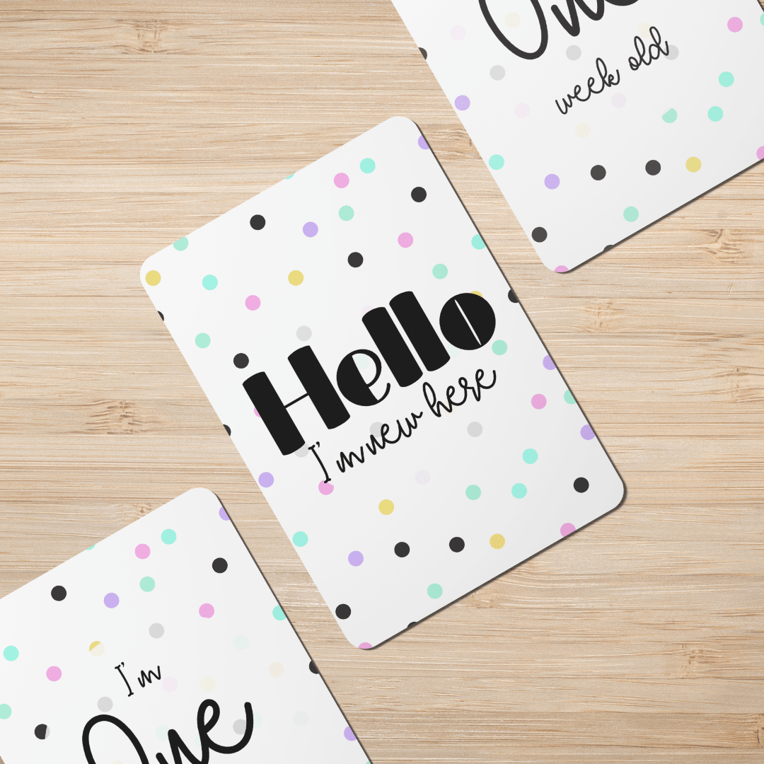 Twinkle Dots Baby Milestone Cards - Set of 25