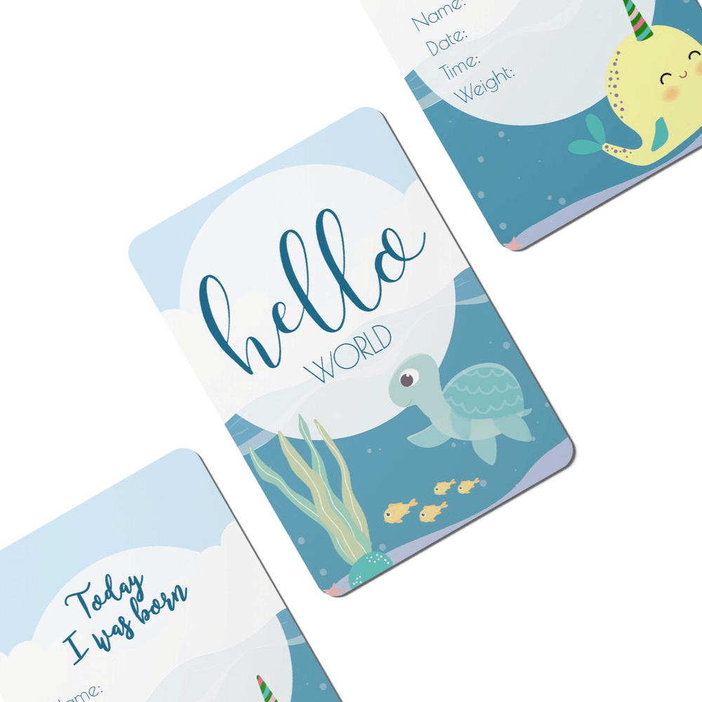 Under the Sea Baby Milestone Cards - Set of 25