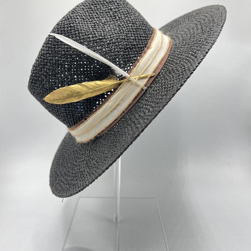 Unisex natural straw panama hat