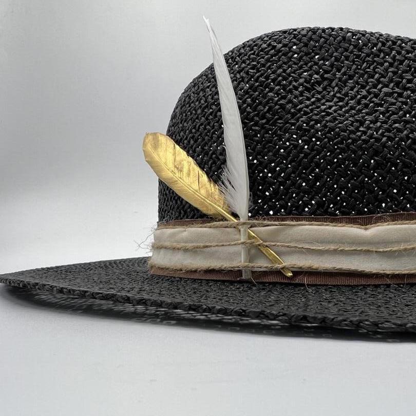 Unisex natural straw panama hat